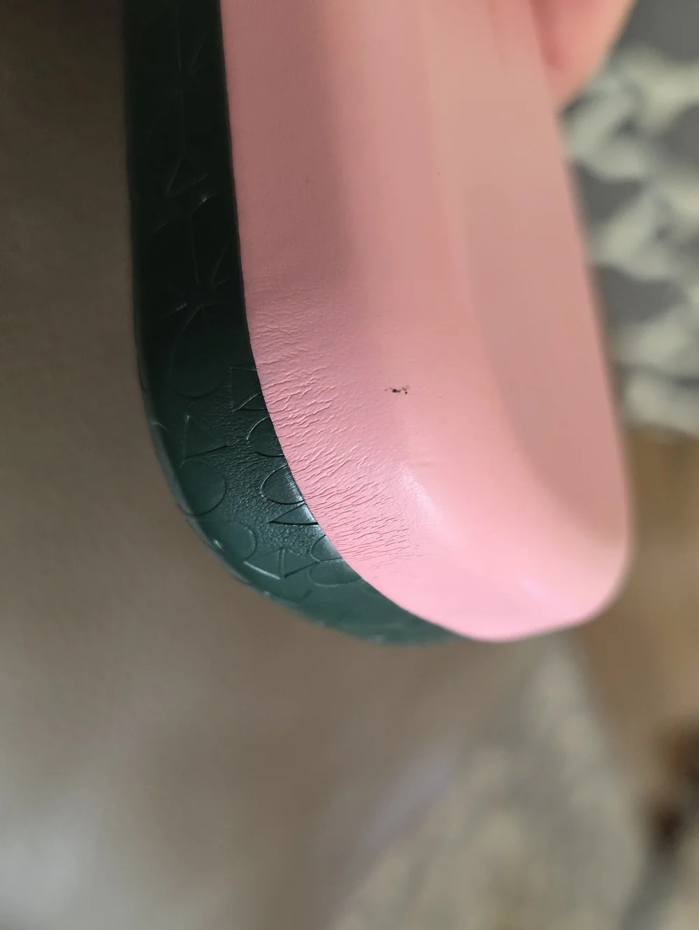Kate Spade New York hard-shell eyeglasses case  Pink And green.